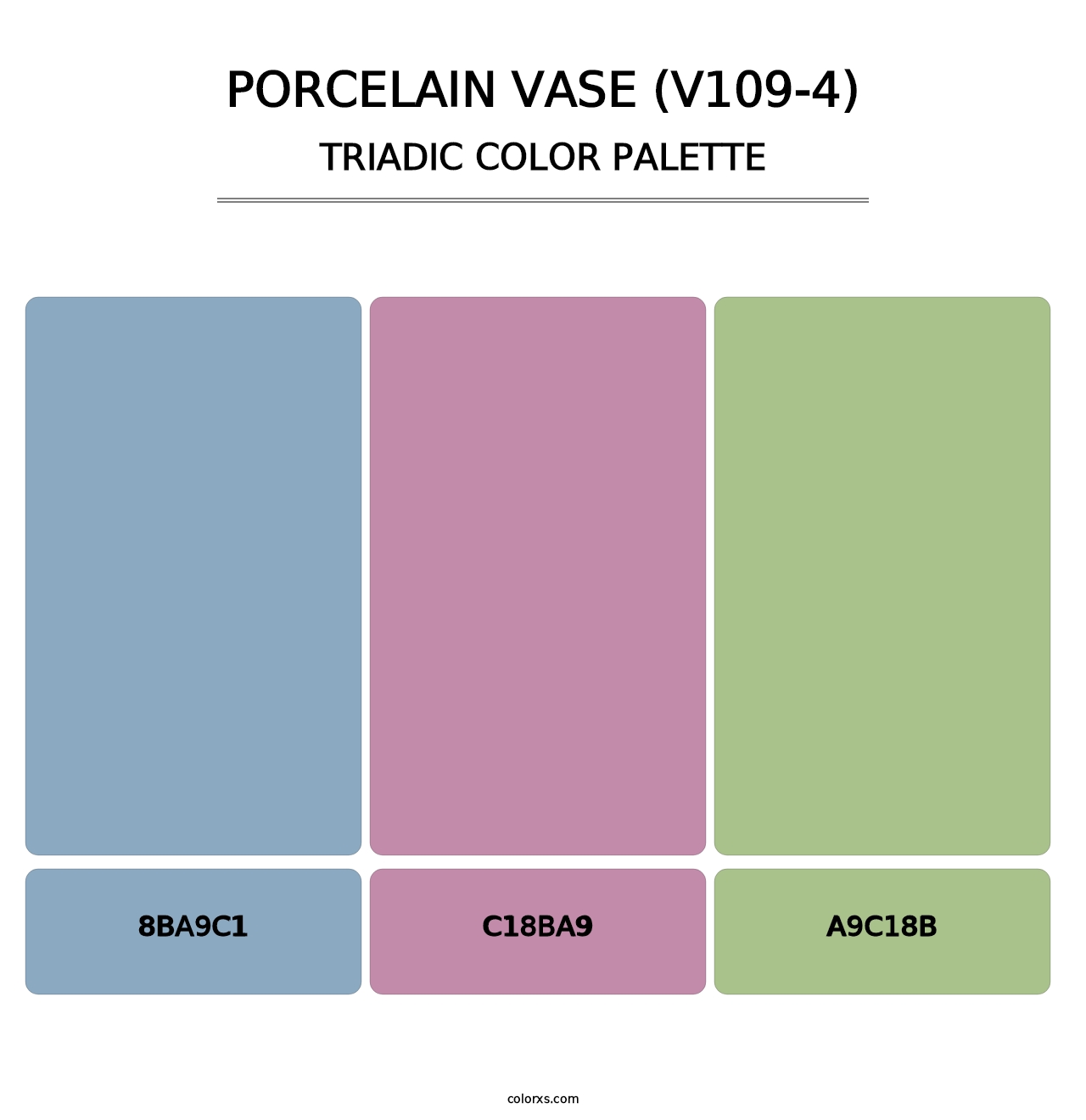 Porcelain Vase (V109-4) - Triadic Color Palette
