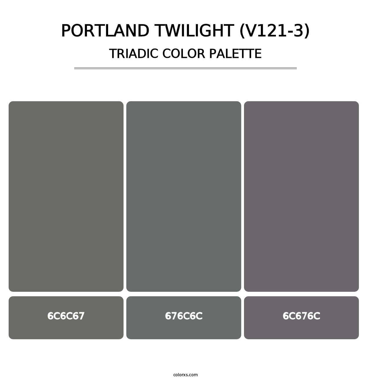 Portland Twilight (V121-3) - Triadic Color Palette