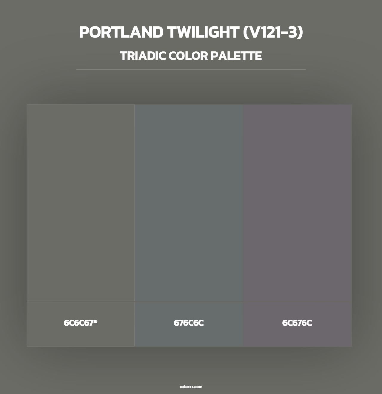 Portland Twilight (V121-3) - Triadic Color Palette