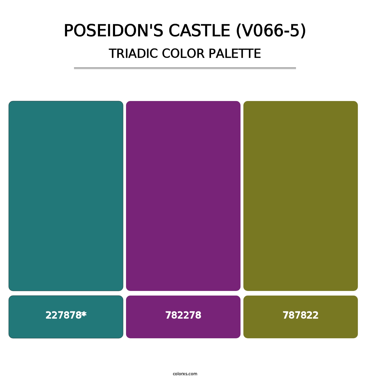 Poseidon's Castle (V066-5) - Triadic Color Palette