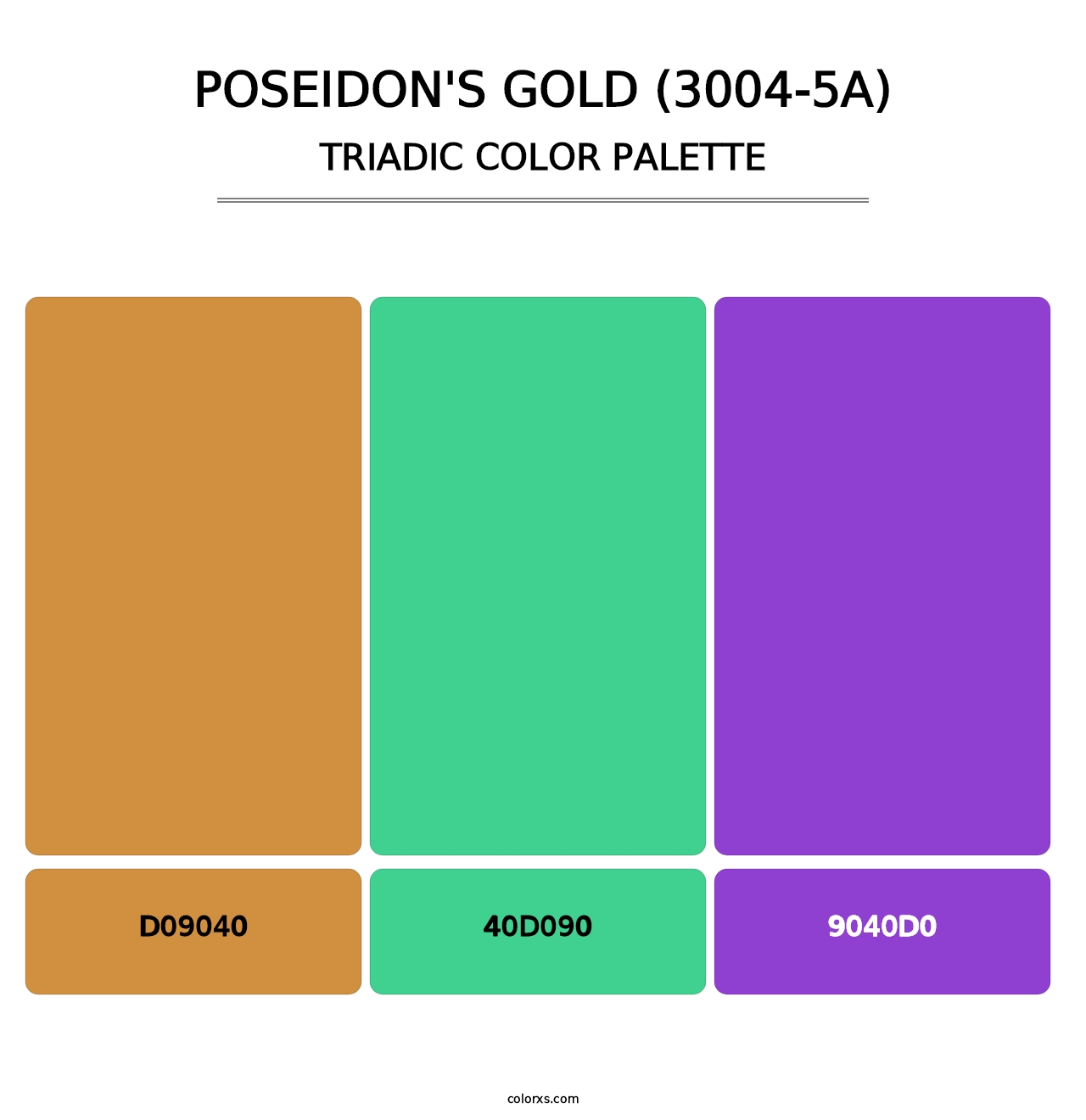 Poseidon's Gold (3004-5A) - Triadic Color Palette