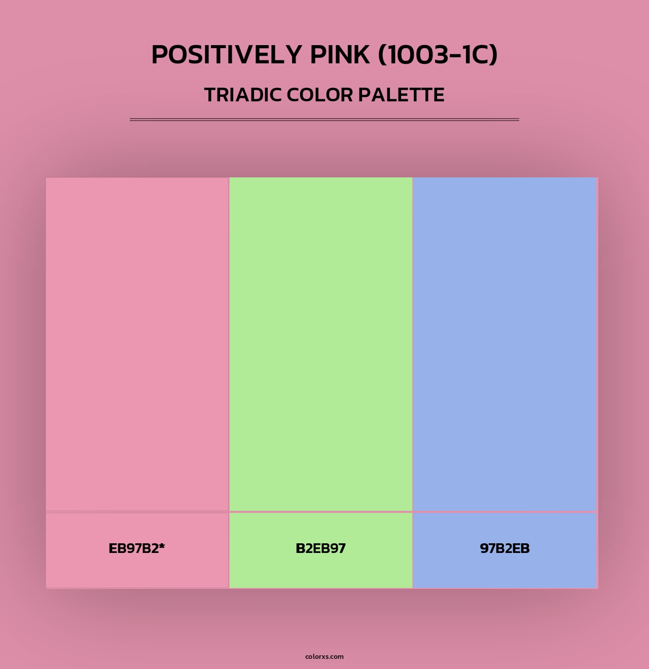 Positively Pink (1003-1C) - Triadic Color Palette