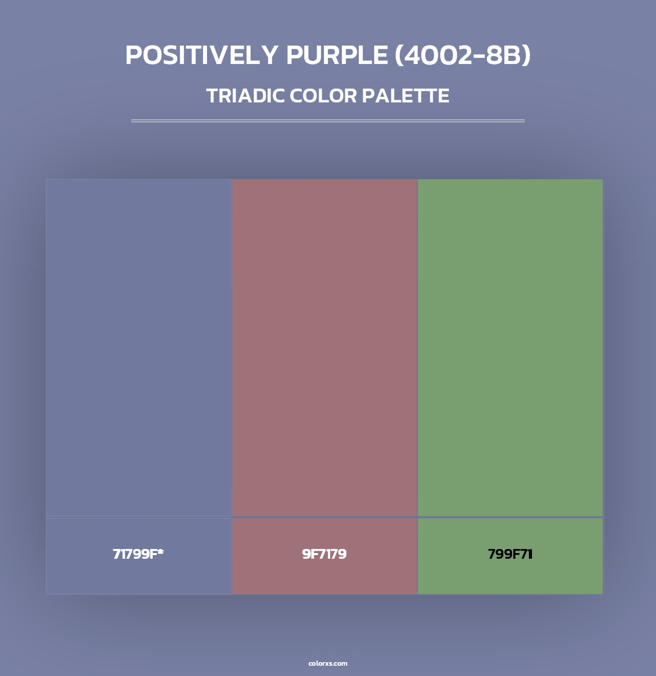 Positively Purple (4002-8B) - Triadic Color Palette