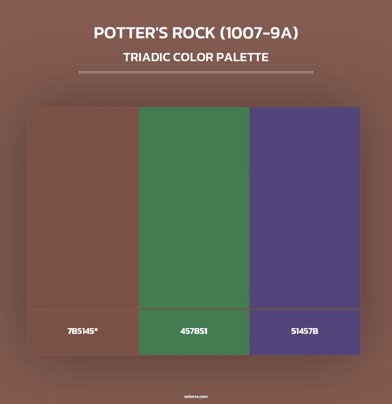 Potter's Rock (1007-9A) - Triadic Color Palette