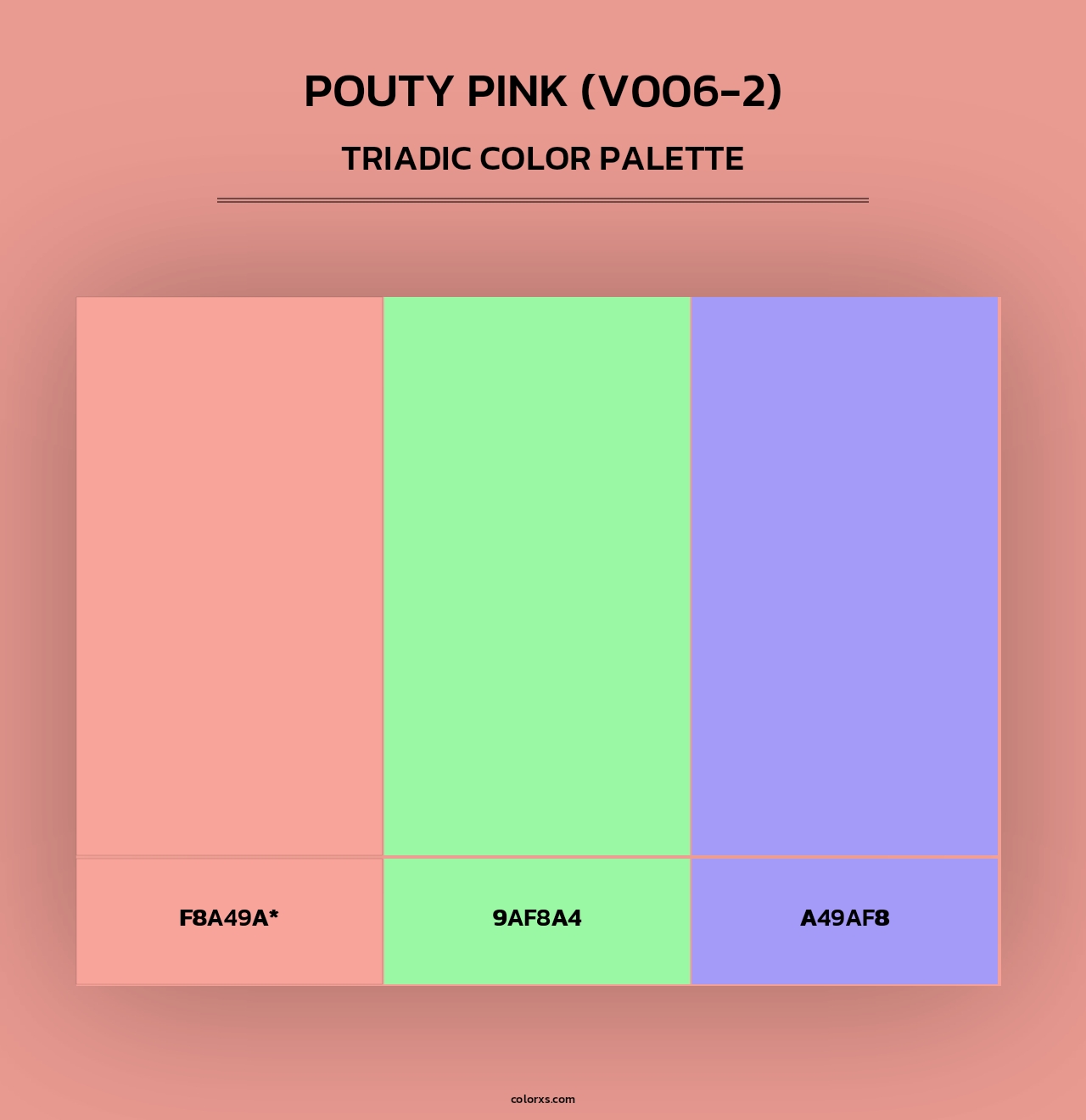 Pouty Pink (V006-2) - Triadic Color Palette