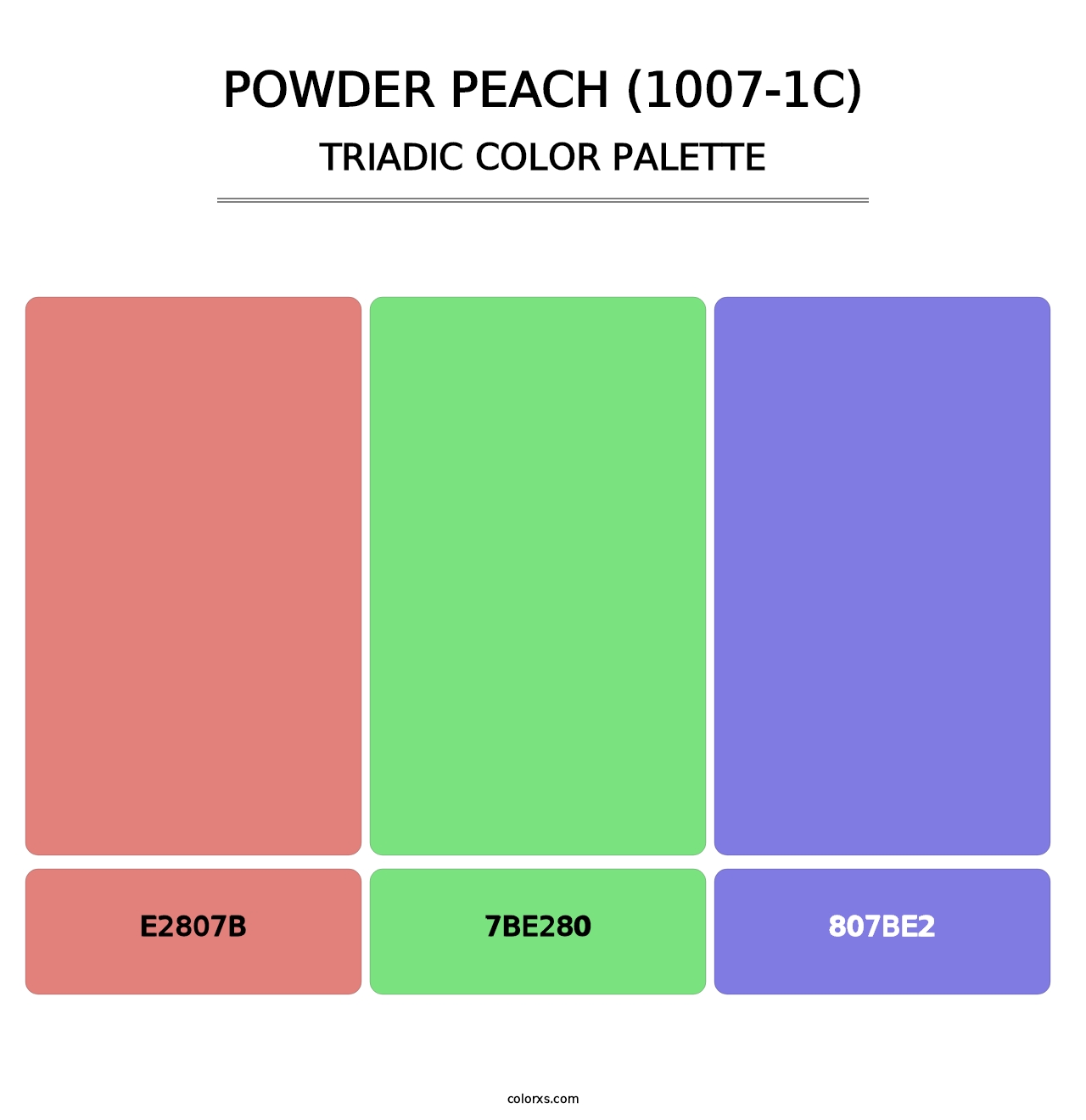 Powder Peach (1007-1C) - Triadic Color Palette