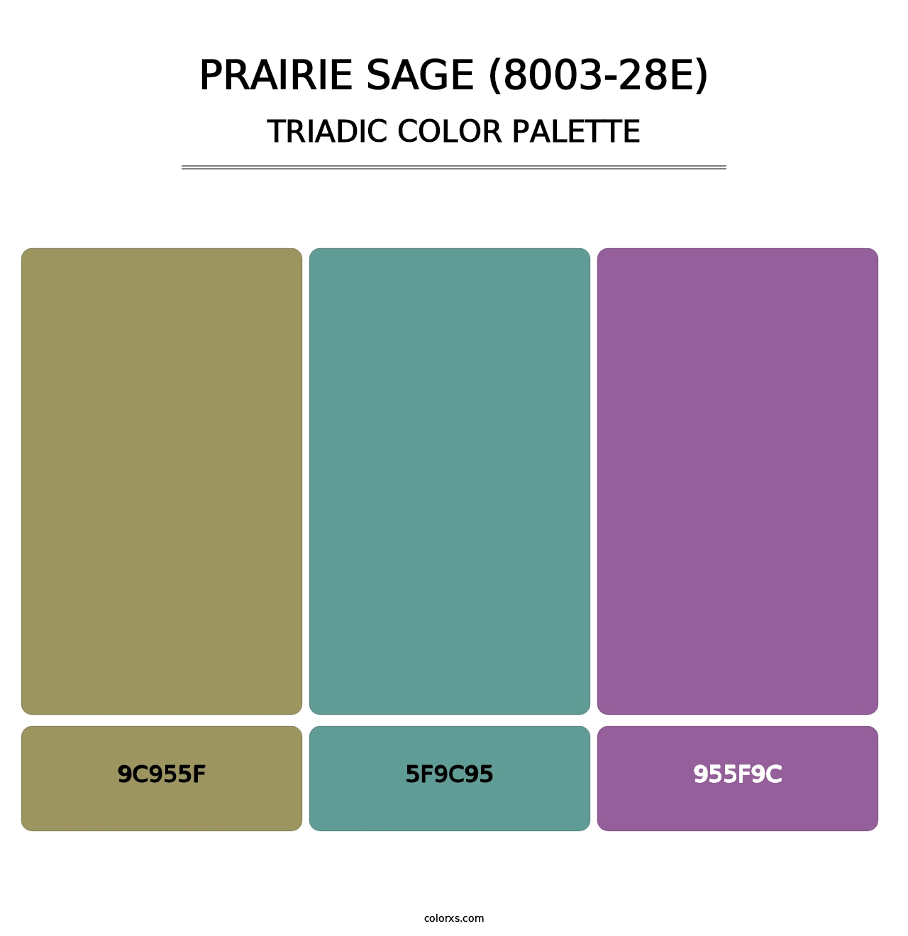 Prairie Sage (8003-28E) - Triadic Color Palette