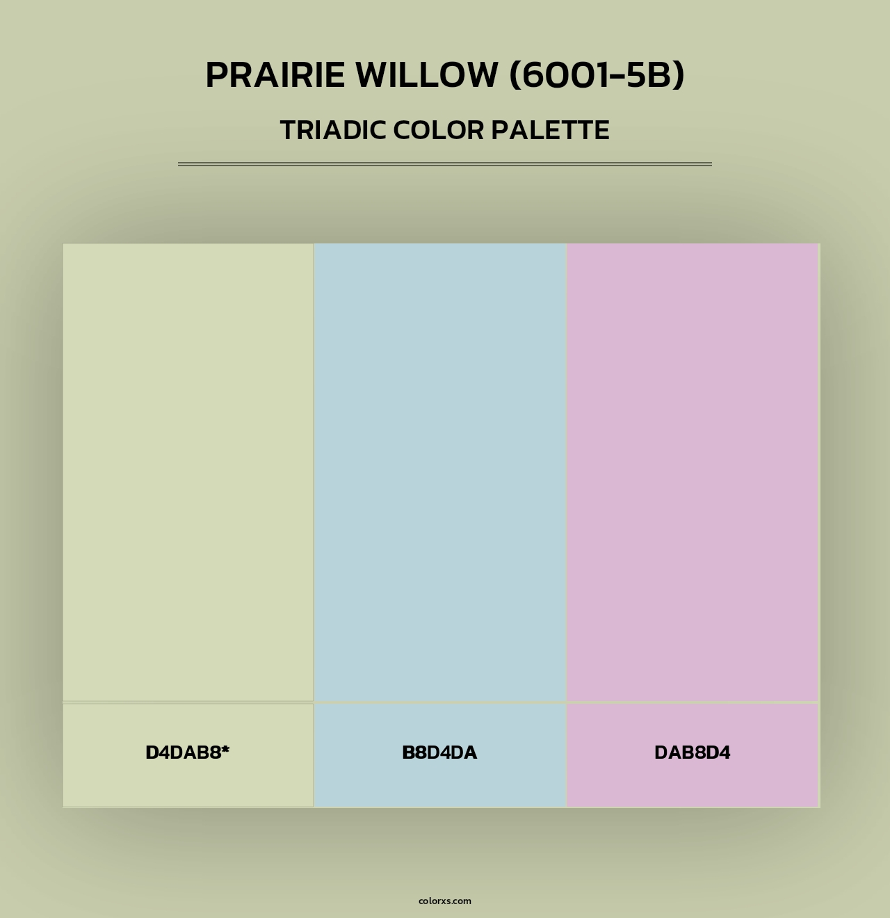 Prairie Willow (6001-5B) - Triadic Color Palette