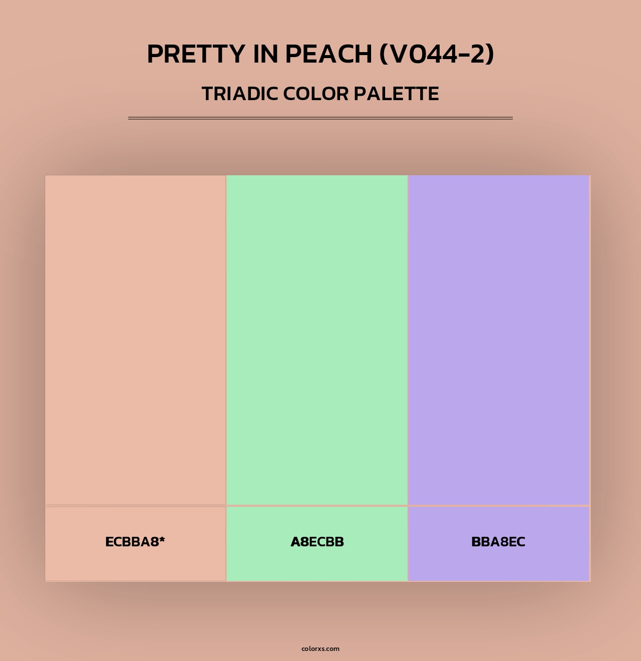Pretty in Peach (V044-2) - Triadic Color Palette