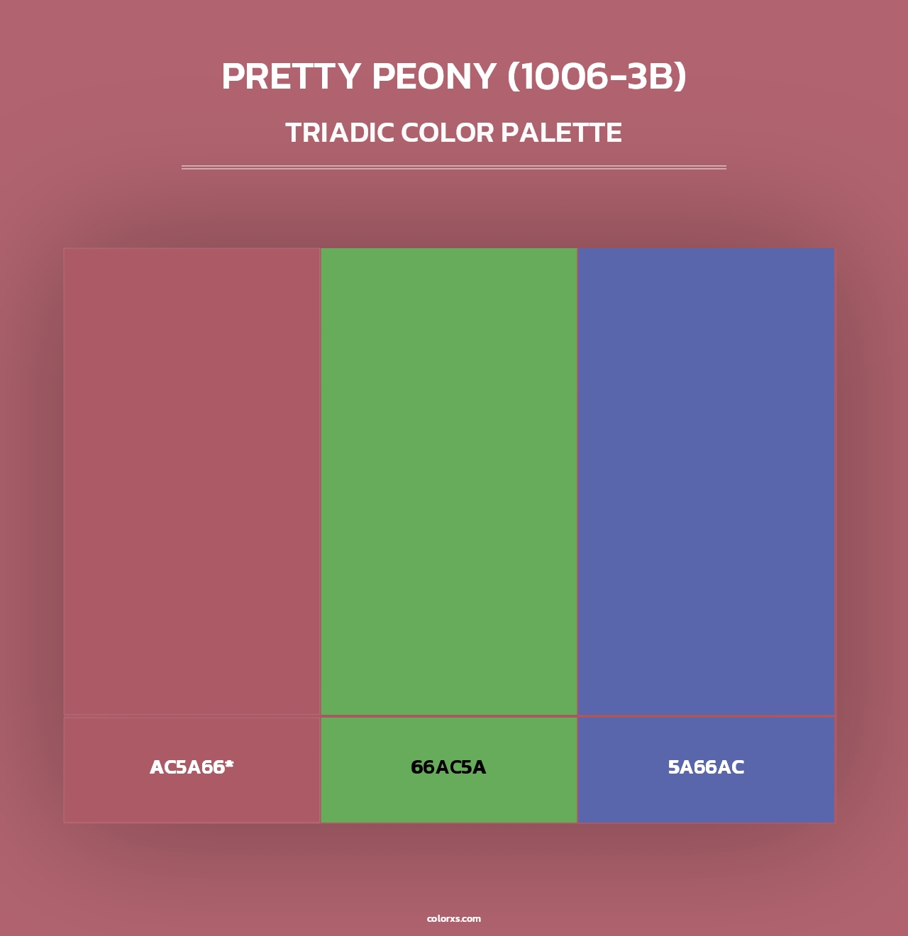Pretty Peony (1006-3B) - Triadic Color Palette