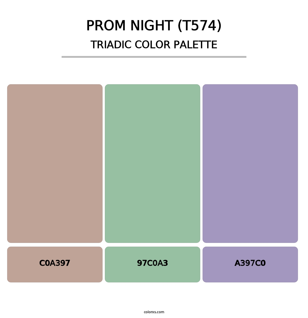 Prom Night (T574) - Triadic Color Palette