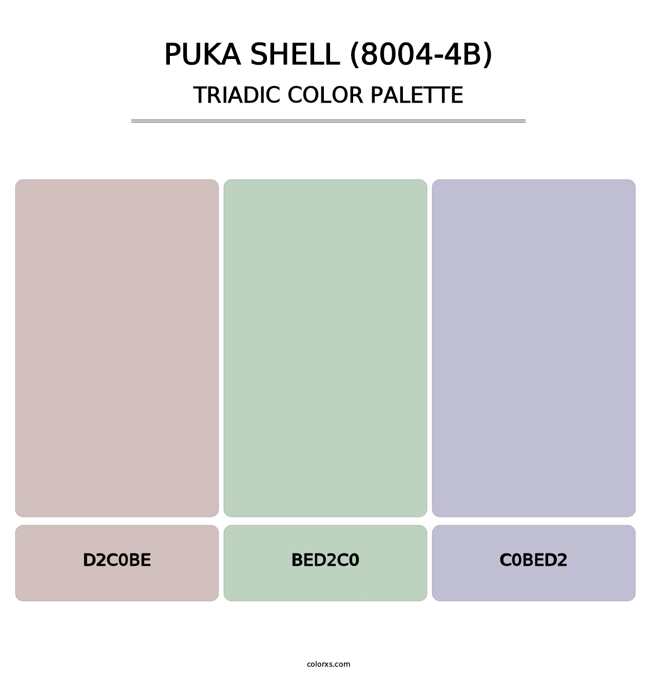 Puka Shell (8004-4B) - Triadic Color Palette