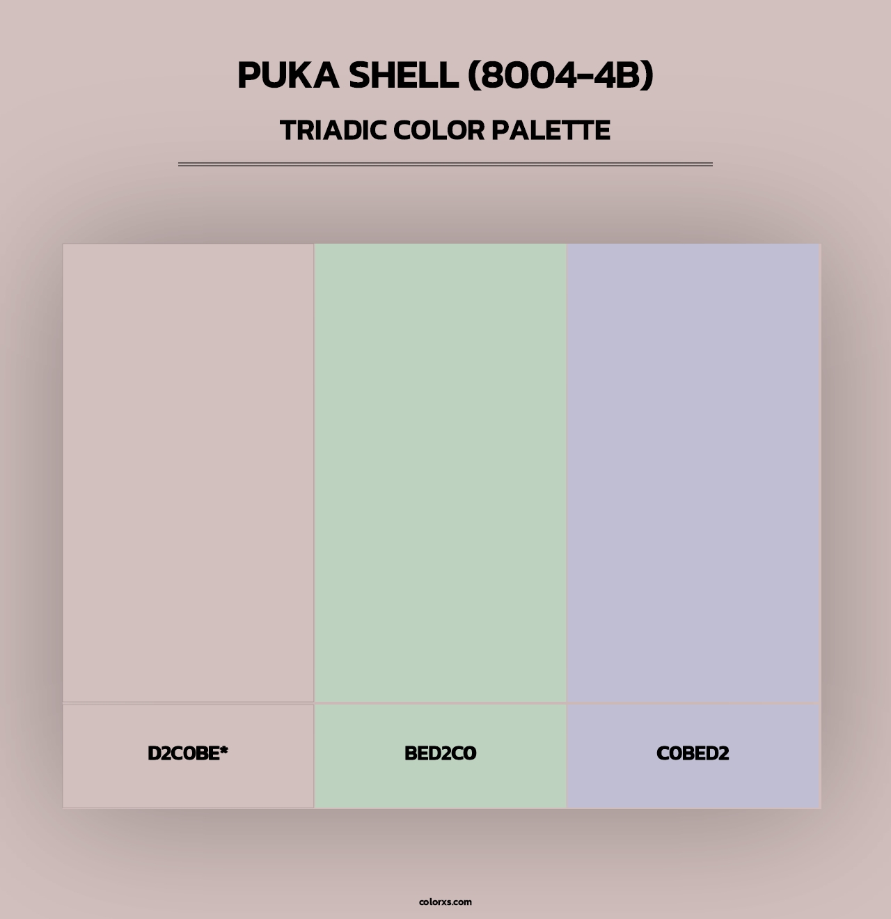 Puka Shell (8004-4B) - Triadic Color Palette
