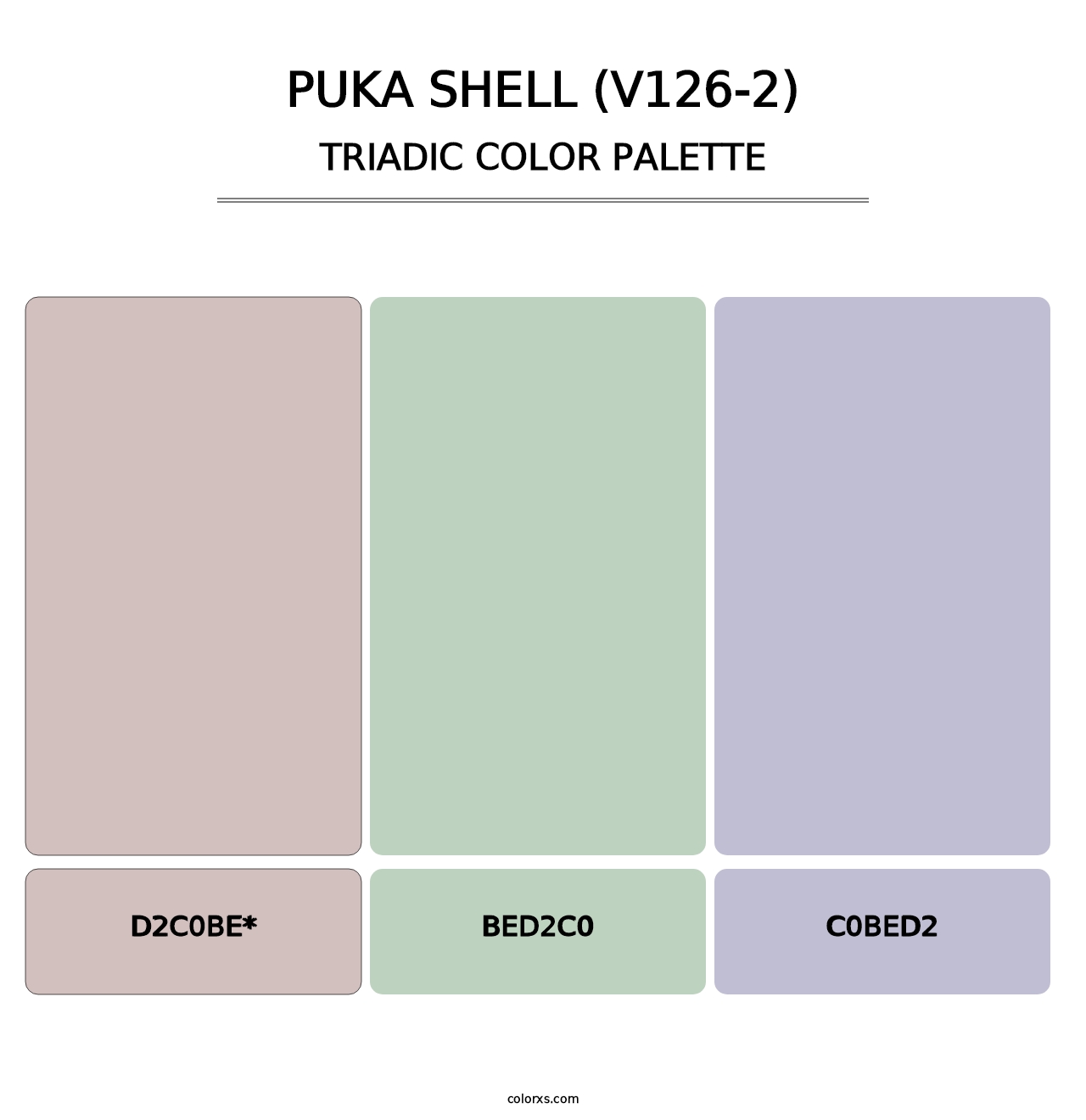 Puka Shell (V126-2) - Triadic Color Palette
