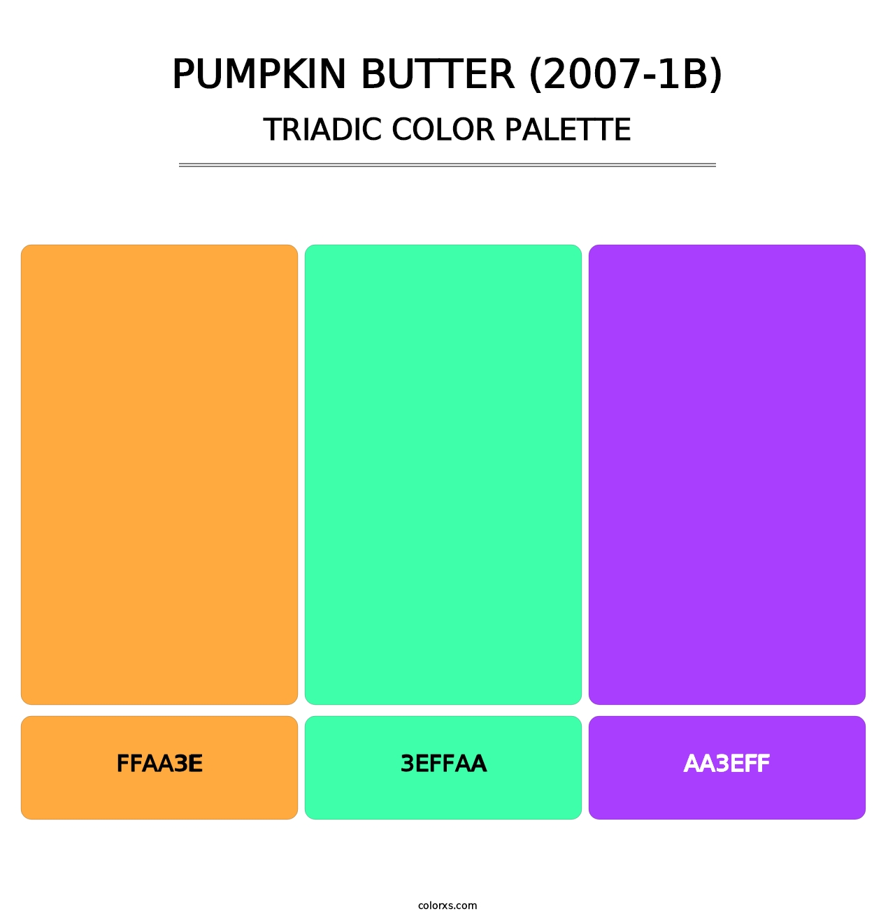 Pumpkin Butter (2007-1B) - Triadic Color Palette