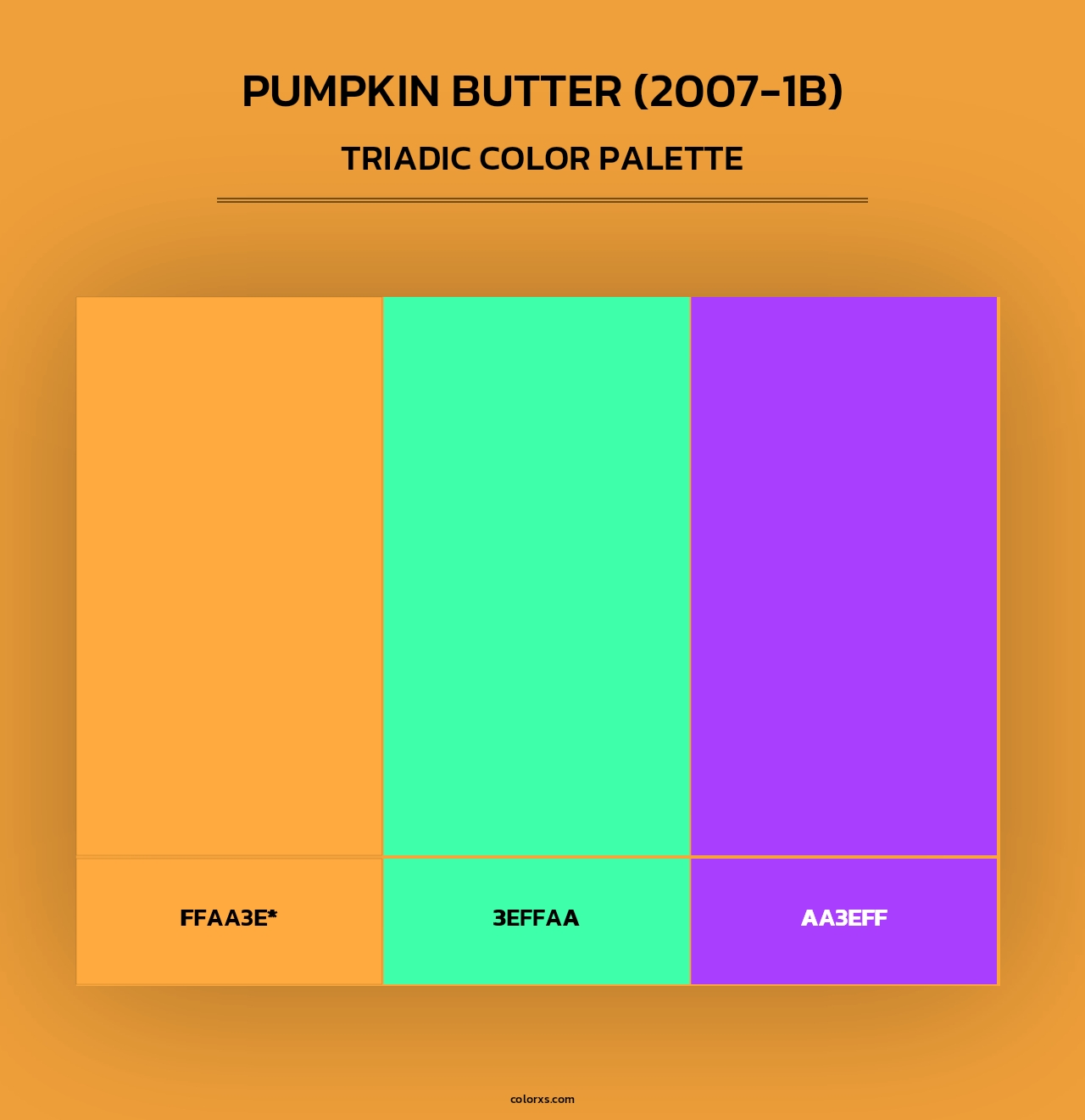 Pumpkin Butter (2007-1B) - Triadic Color Palette