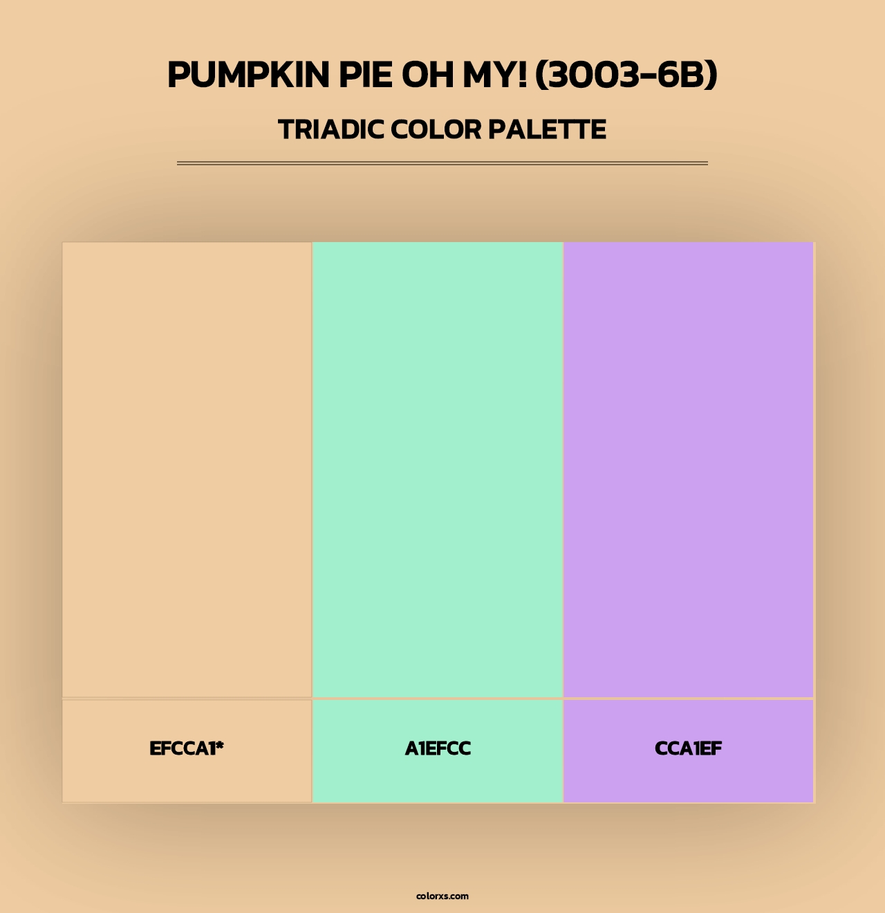 Pumpkin Pie Oh My! (3003-6B) - Triadic Color Palette