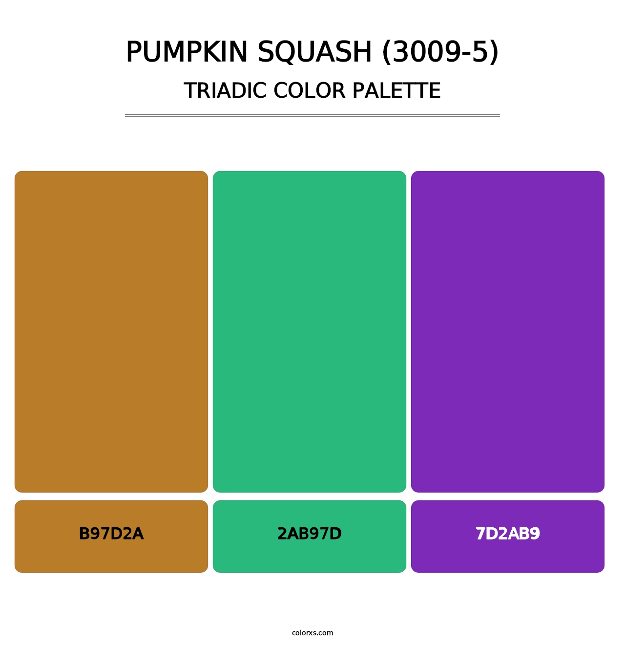 Pumpkin Squash (3009-5) - Triadic Color Palette