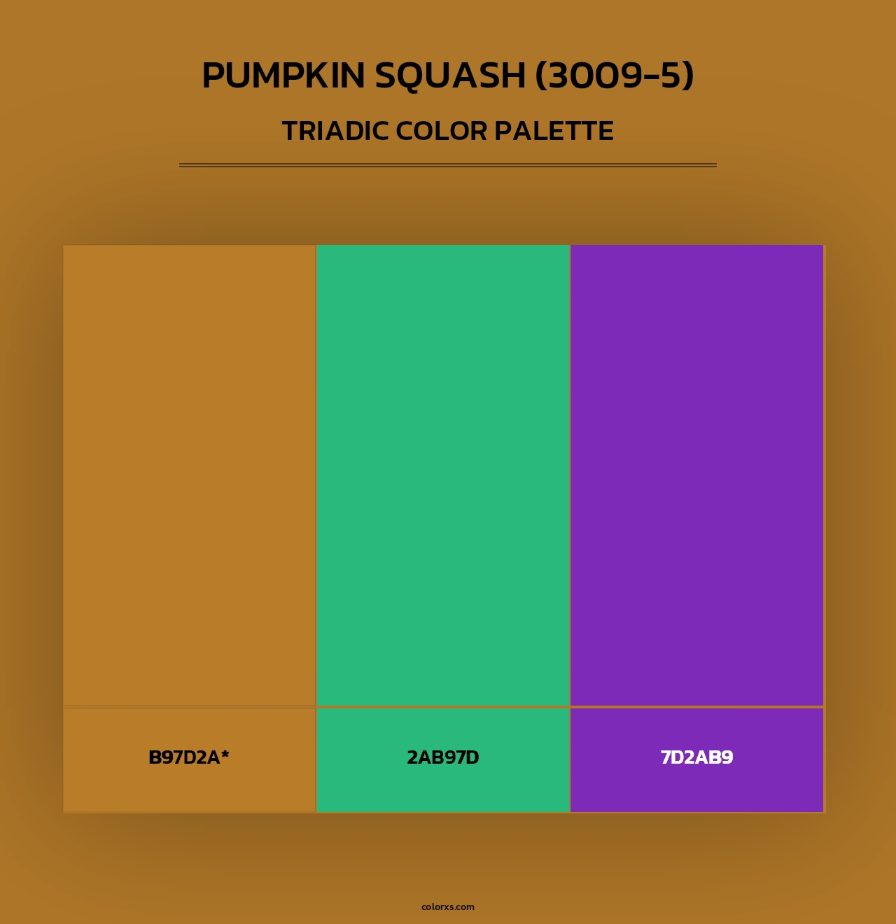 Pumpkin Squash (3009-5) - Triadic Color Palette