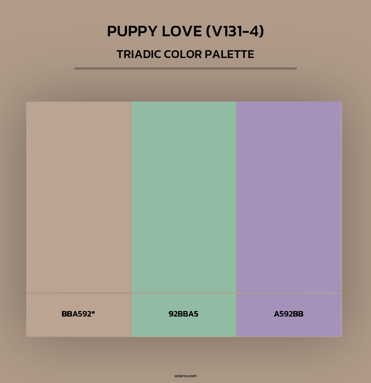 Puppy Love (V131-4) - Triadic Color Palette