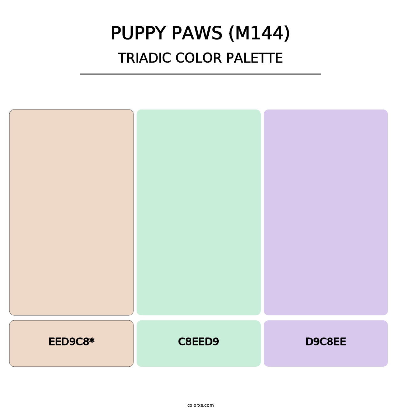 Puppy Paws (M144) - Triadic Color Palette