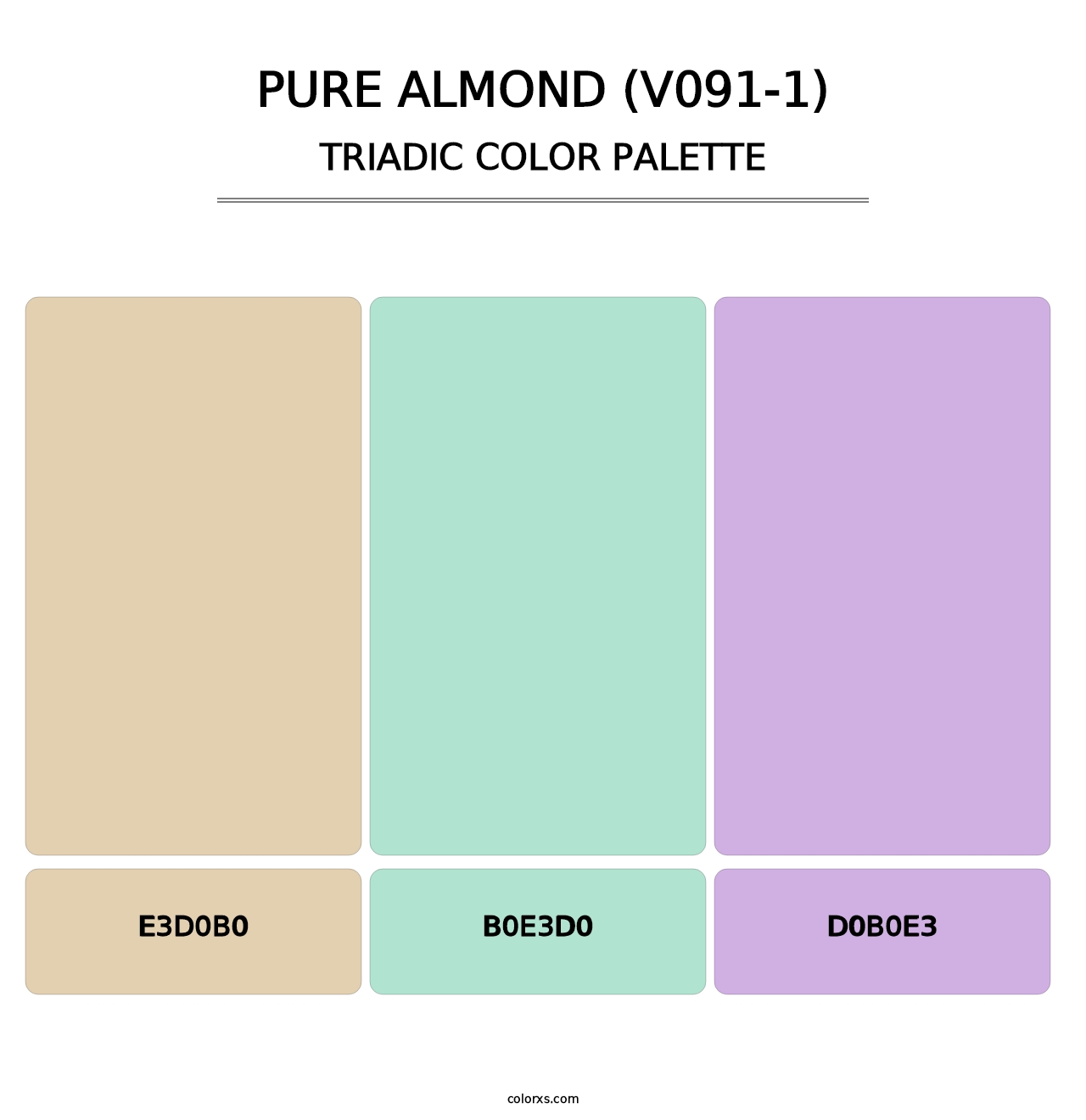 Pure Almond (V091-1) - Triadic Color Palette