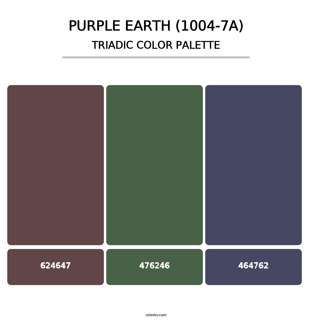 Purple Earth (1004-7A) - Triadic Color Palette