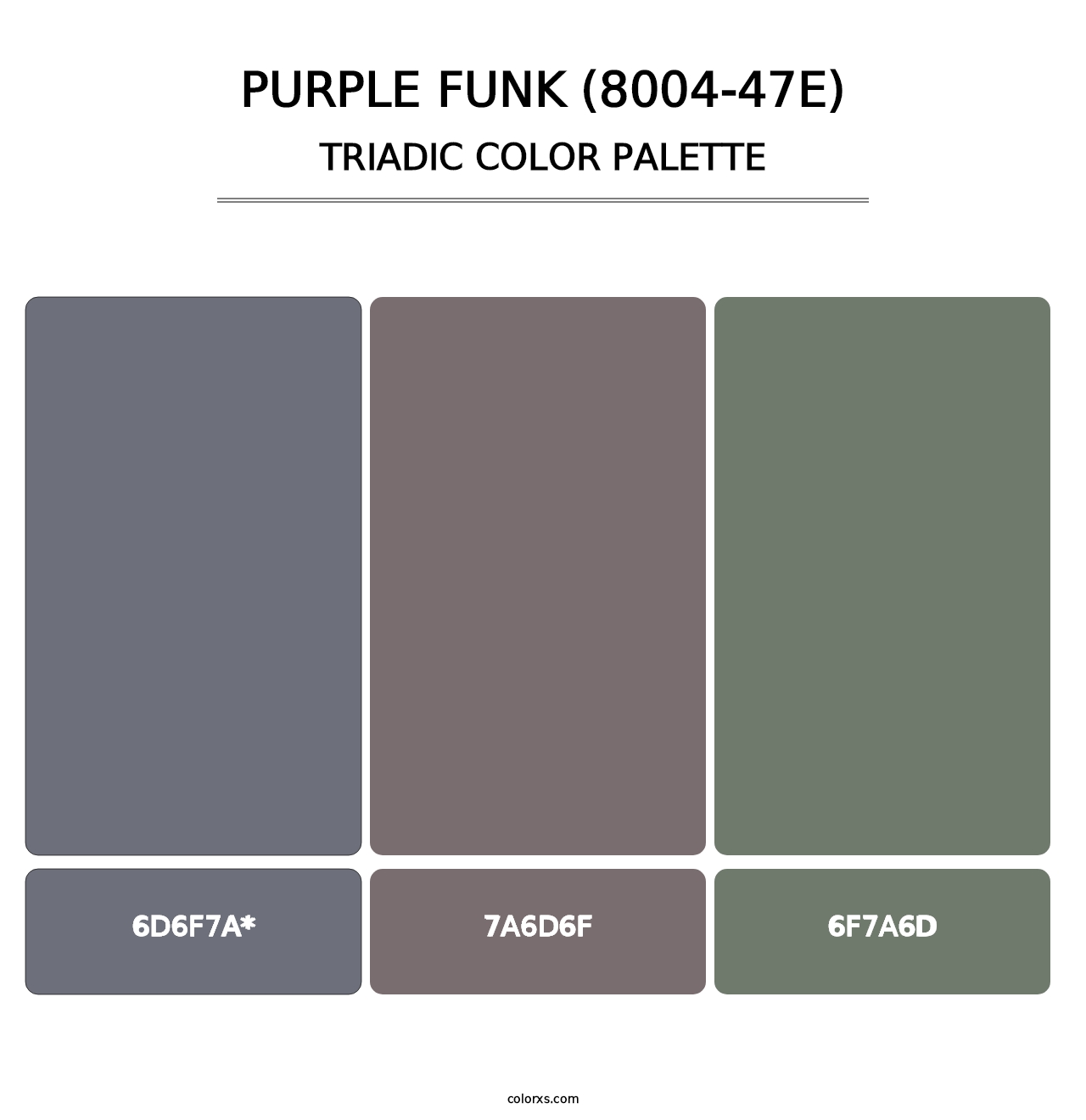 Purple Funk (8004-47E) - Triadic Color Palette
