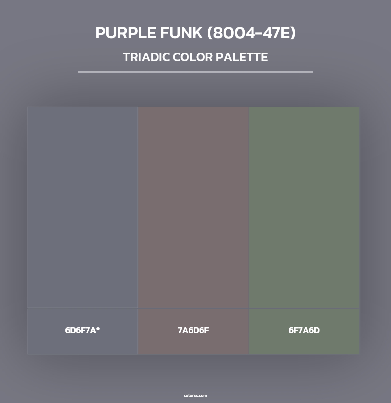 Purple Funk (8004-47E) - Triadic Color Palette