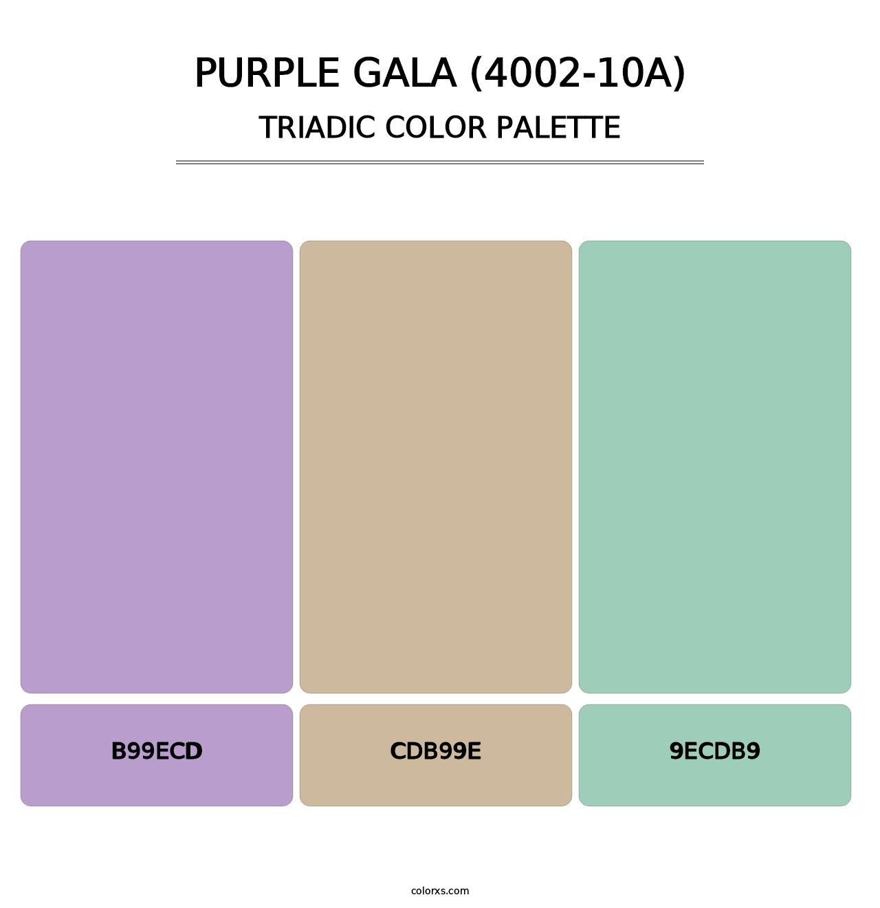 Purple Gala (4002-10A) - Triadic Color Palette