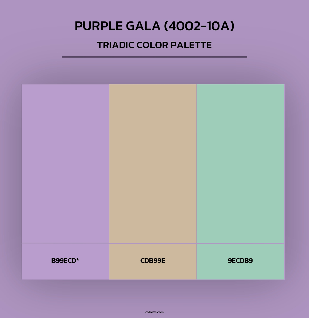 Purple Gala (4002-10A) - Triadic Color Palette