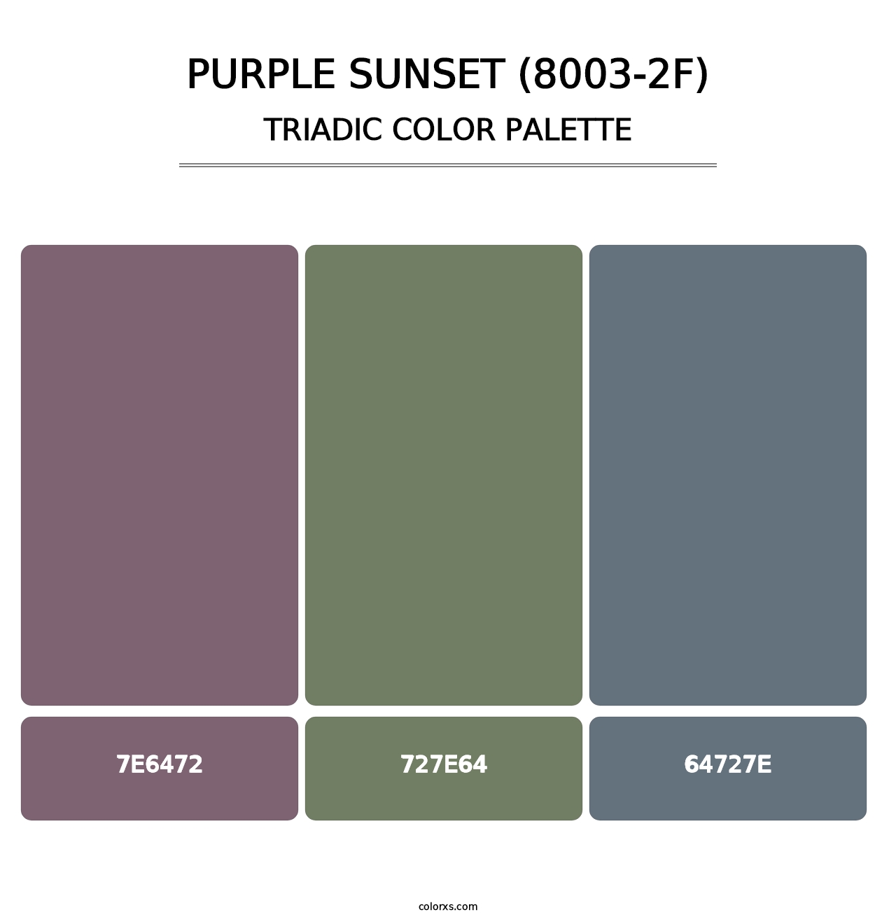Purple Sunset (8003-2F) - Triadic Color Palette