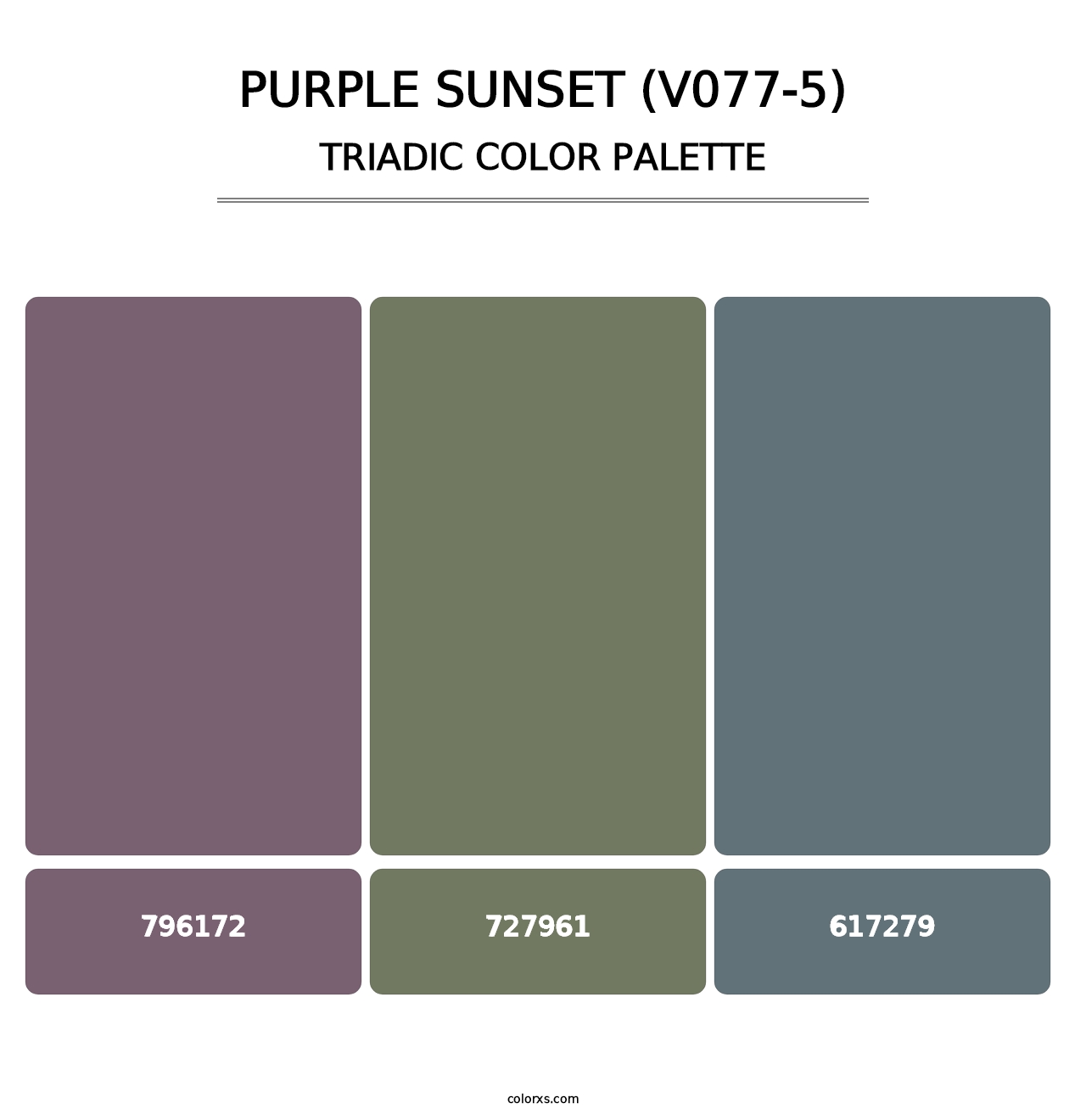 Purple Sunset (V077-5) - Triadic Color Palette