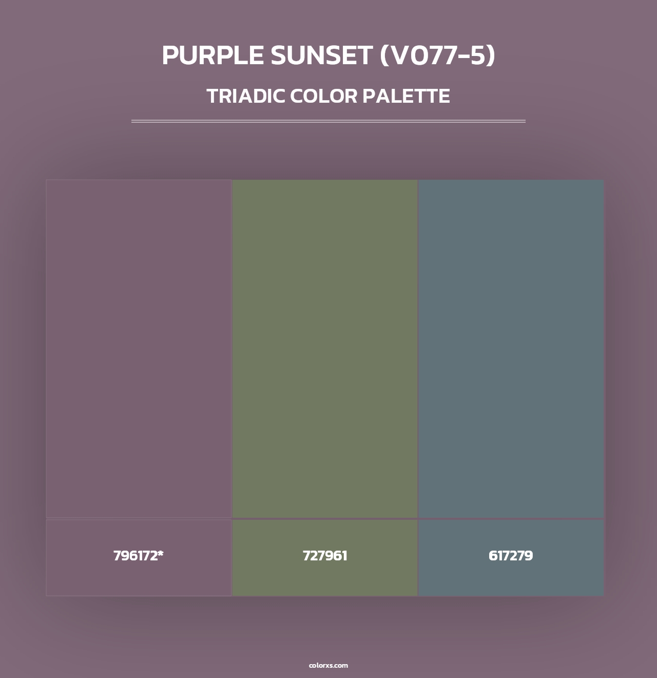 Purple Sunset (V077-5) - Triadic Color Palette