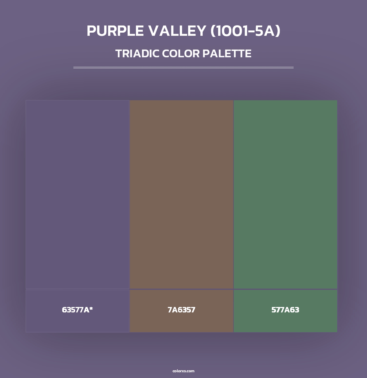 Purple Valley (1001-5A) - Triadic Color Palette
