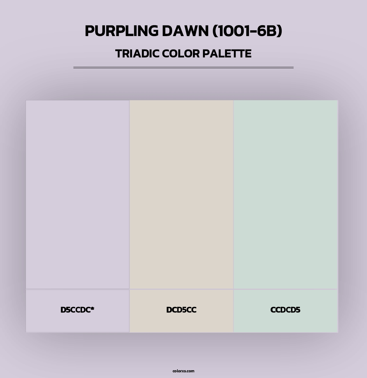 Purpling Dawn (1001-6B) - Triadic Color Palette