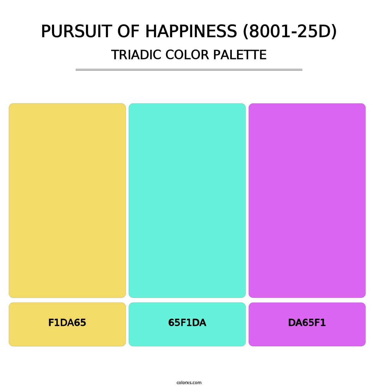 Pursuit of Happiness (8001-25D) - Triadic Color Palette