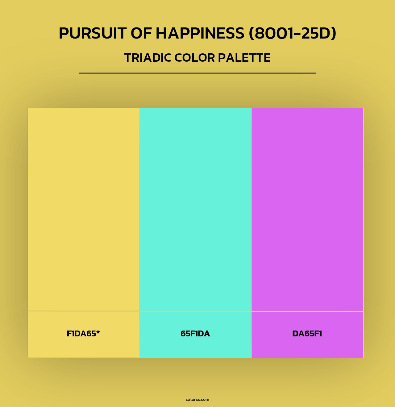 Pursuit of Happiness (8001-25D) - Triadic Color Palette