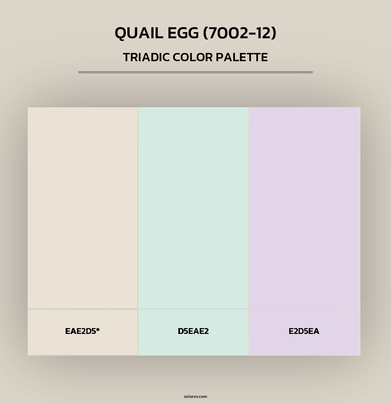 Quail Egg (7002-12) - Triadic Color Palette