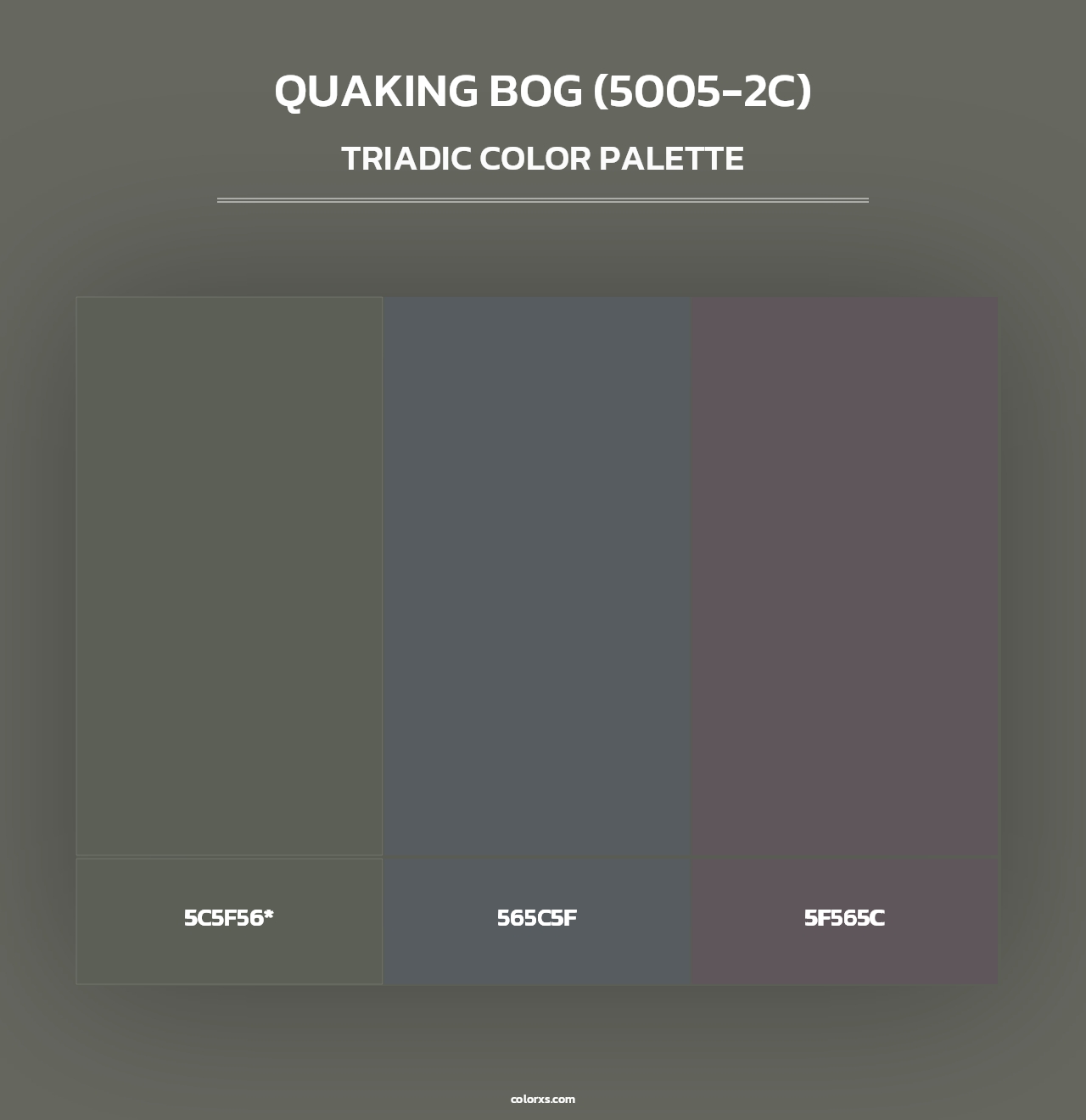 Quaking Bog (5005-2C) - Triadic Color Palette