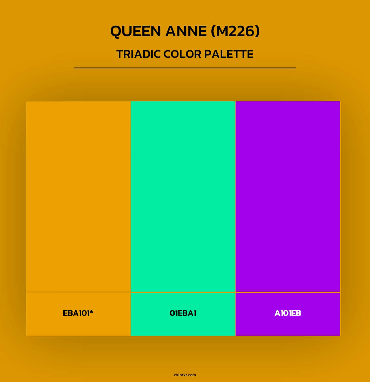 Queen Anne (M226) - Triadic Color Palette