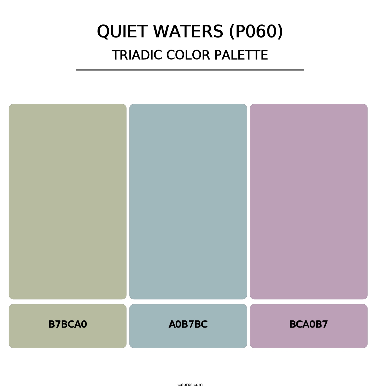 Quiet Waters (P060) - Triadic Color Palette