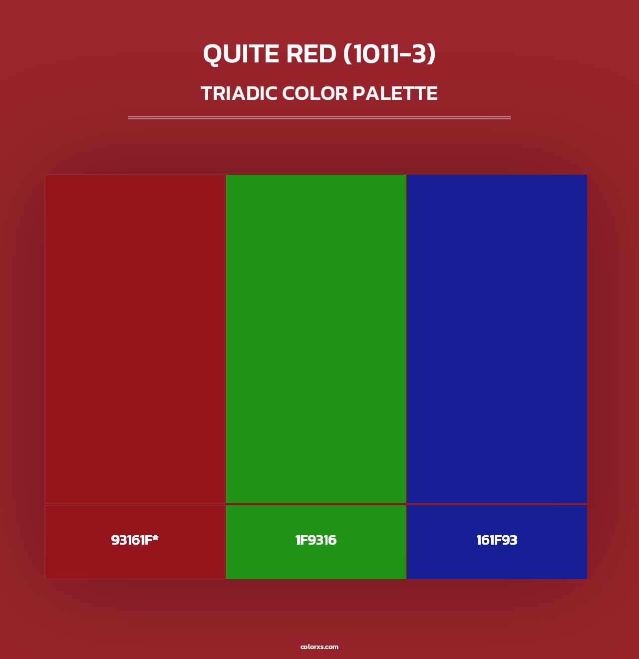 Quite Red (1011-3) - Triadic Color Palette