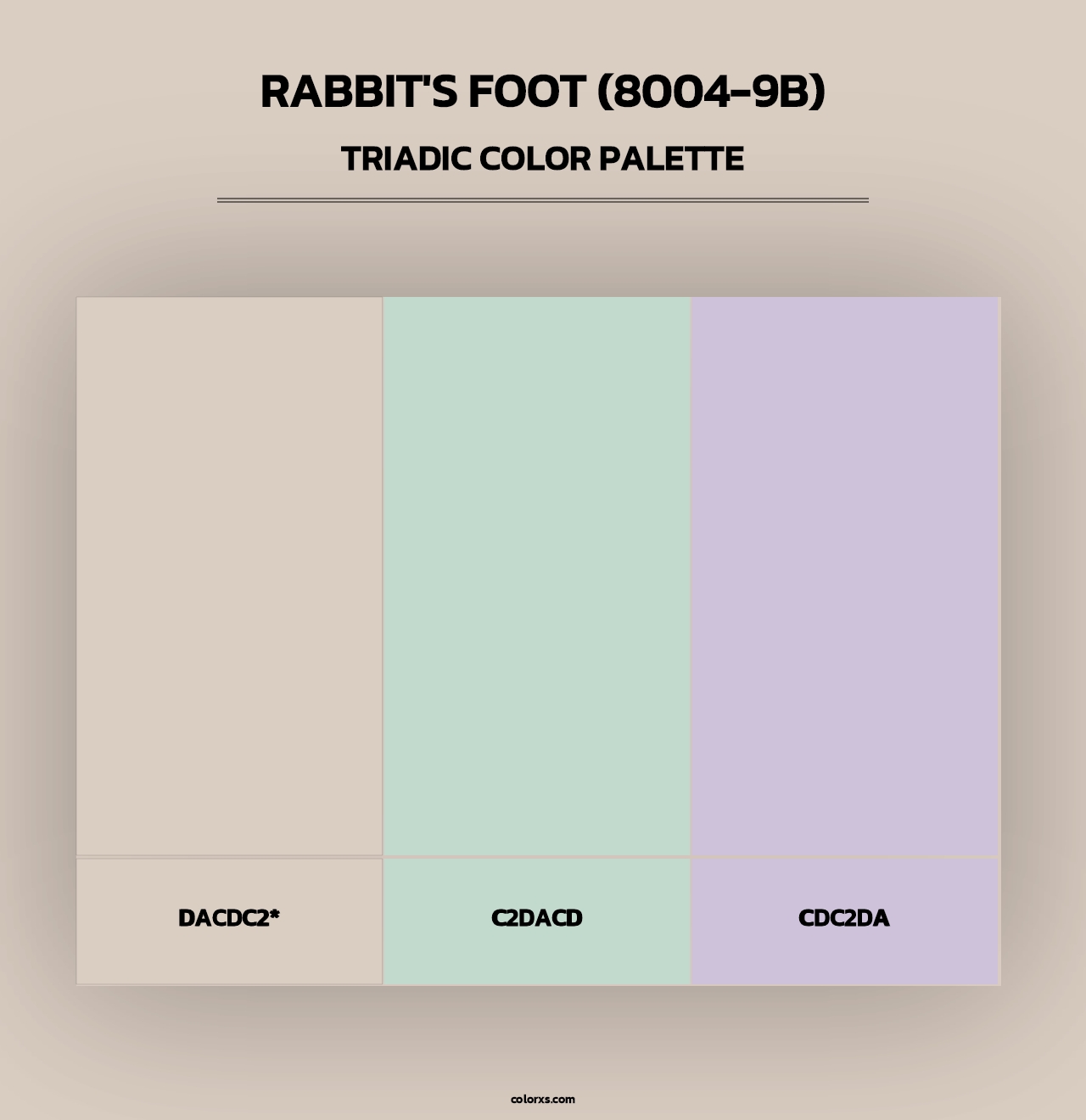 Rabbit's Foot (8004-9B) - Triadic Color Palette
