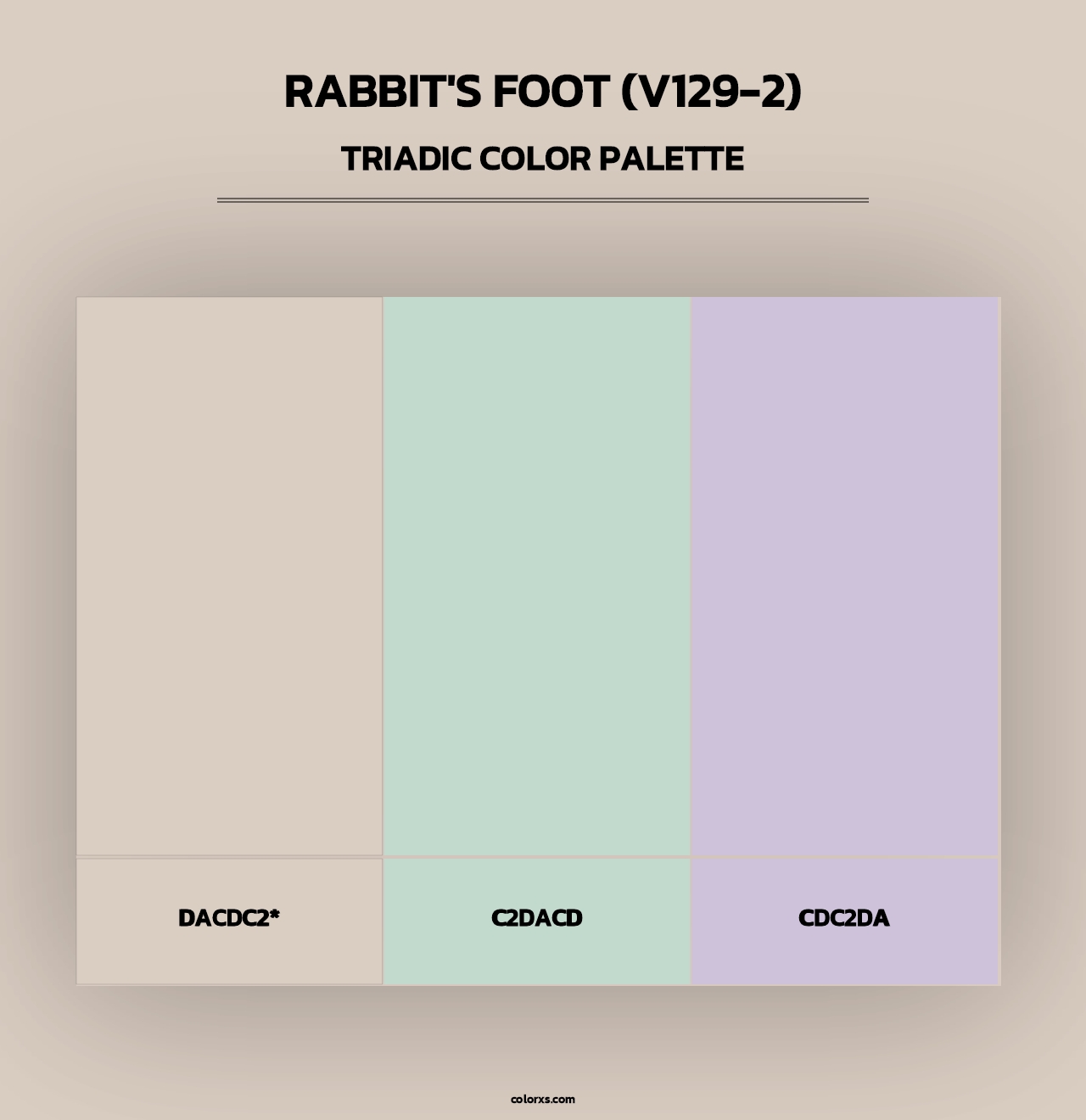 Rabbit's Foot (V129-2) - Triadic Color Palette