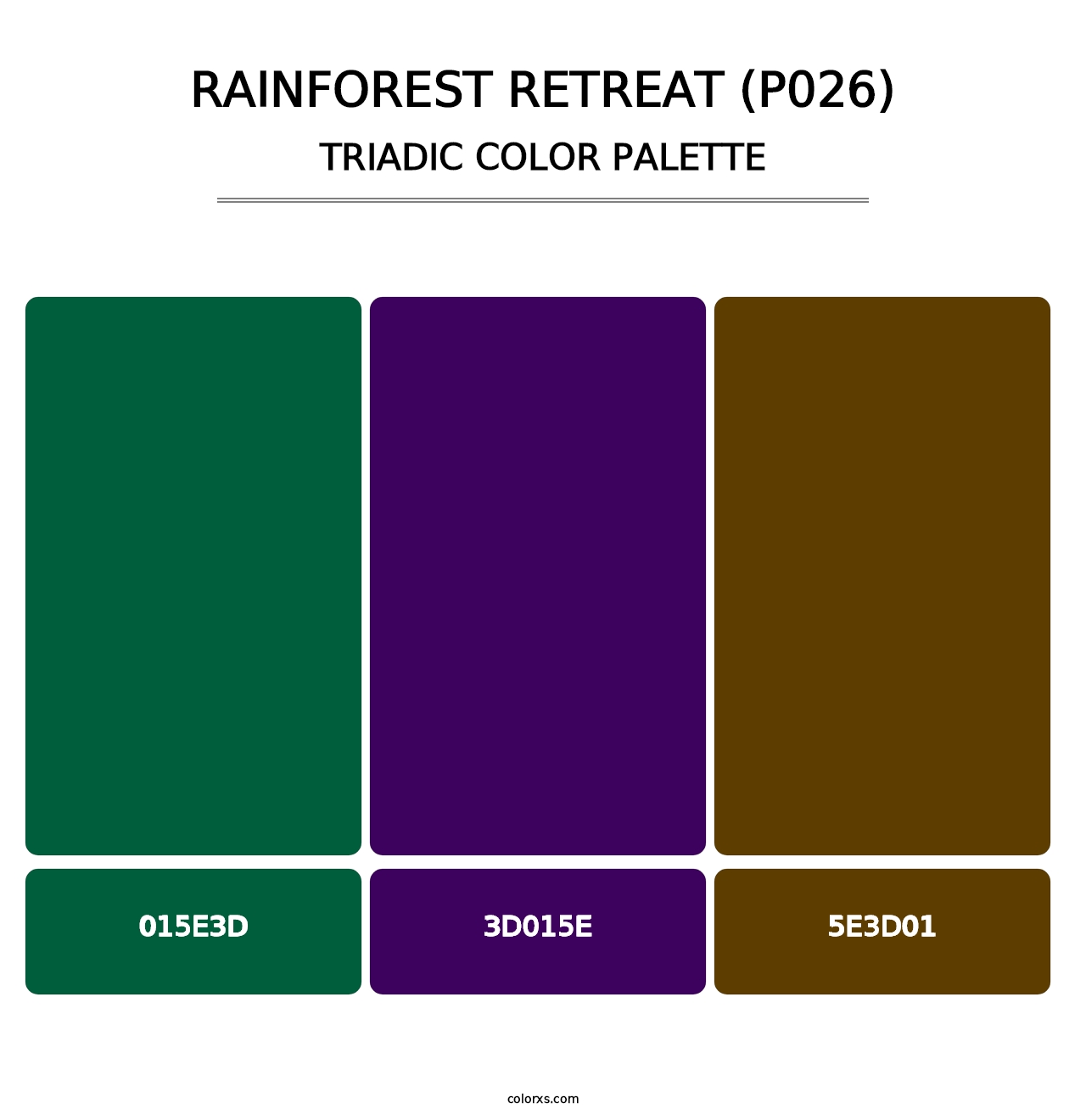Rainforest Retreat (P026) - Triadic Color Palette
