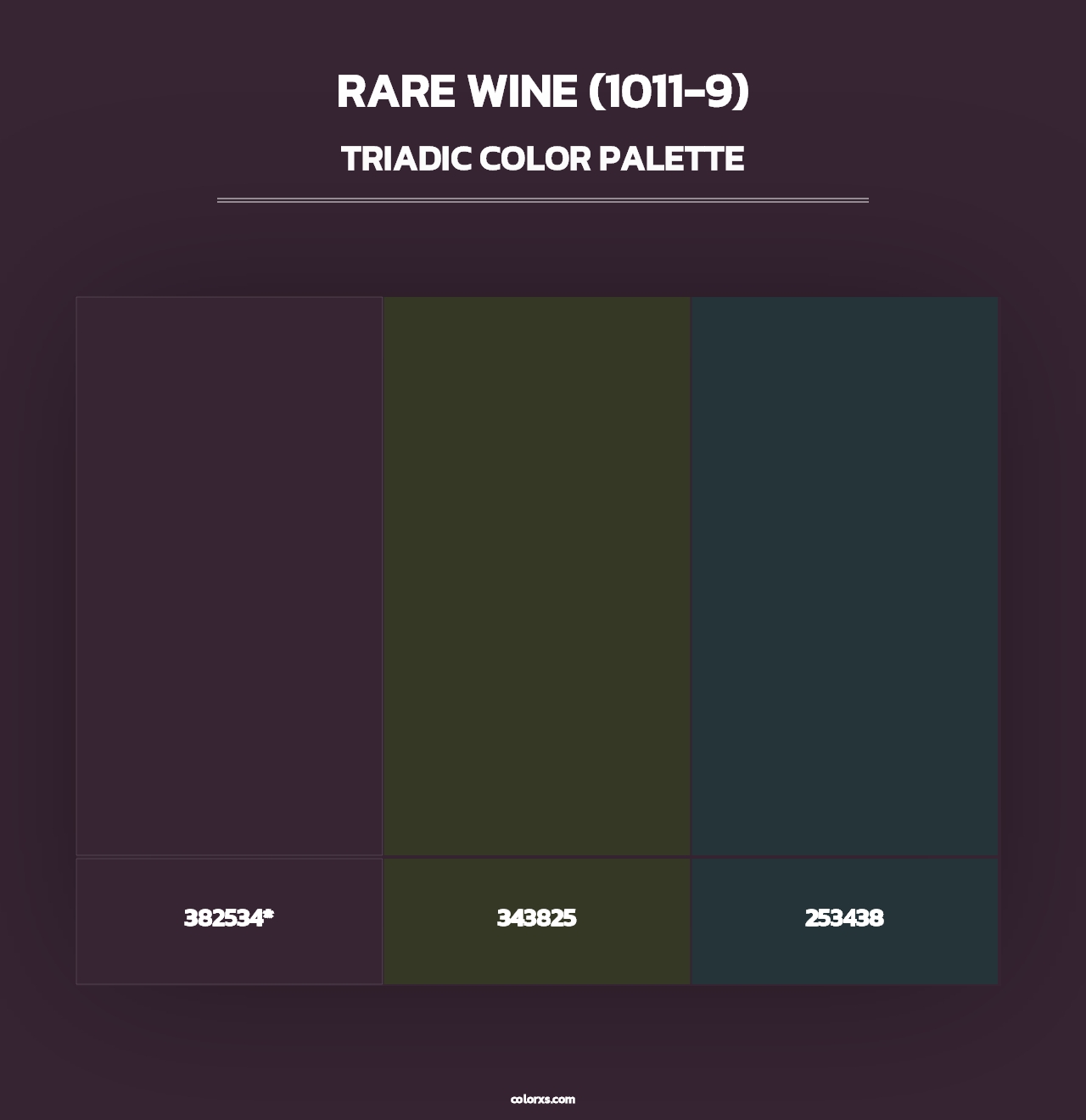 Rare Wine (1011-9) - Triadic Color Palette
