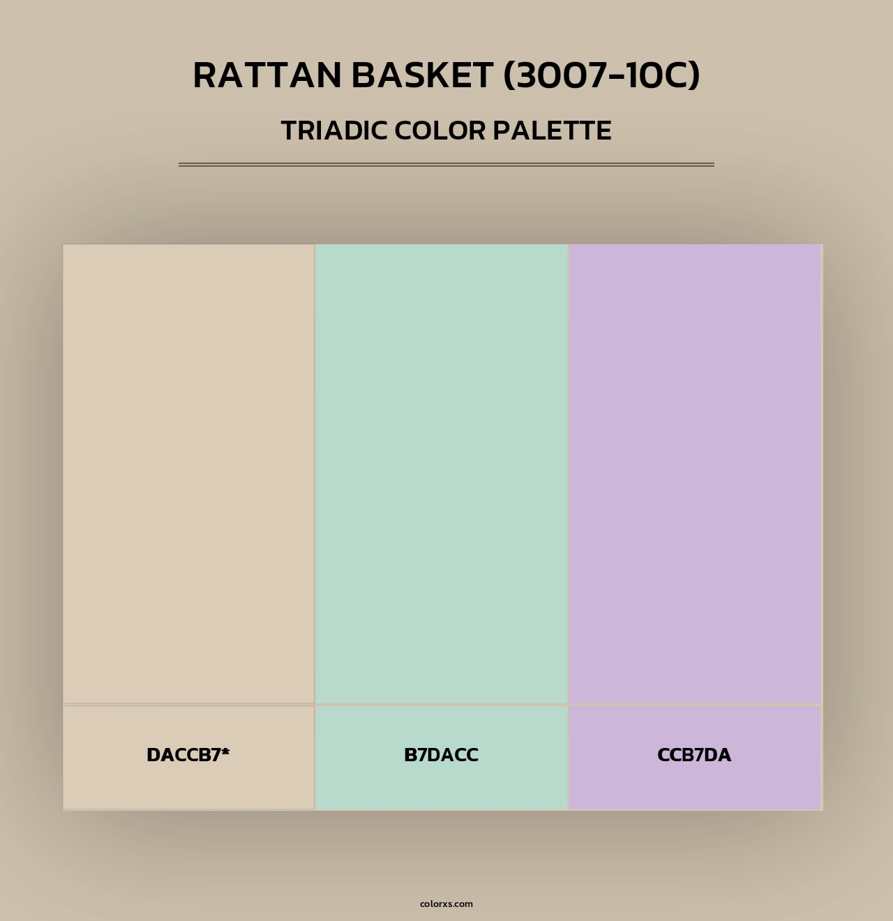 Rattan Basket (3007-10C) - Triadic Color Palette