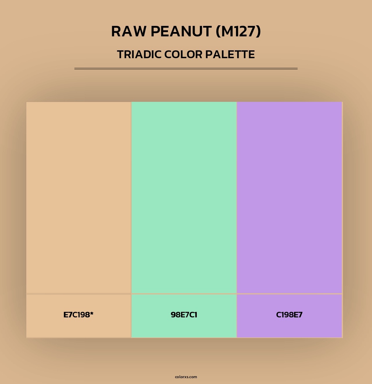 Raw Peanut (M127) - Triadic Color Palette