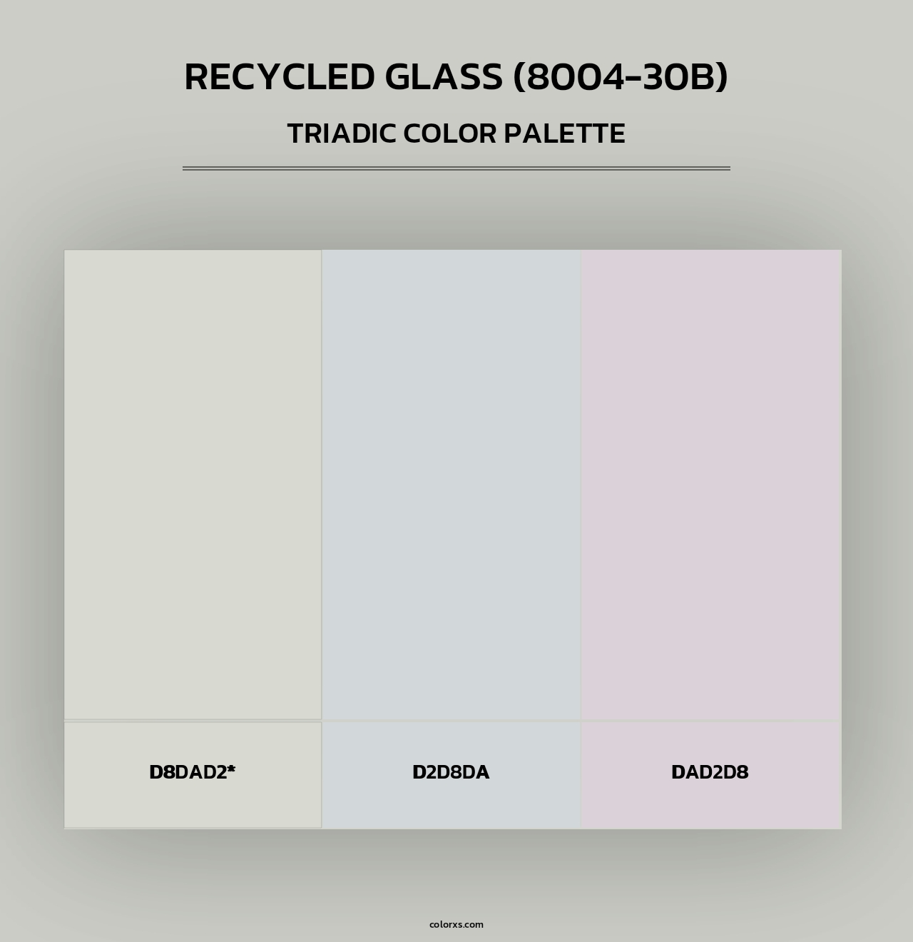 Recycled Glass (8004-30B) - Triadic Color Palette